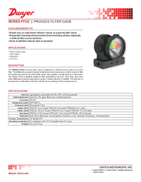 Thumbnail of document Data Sheet - PFG2 Process Filter Gage